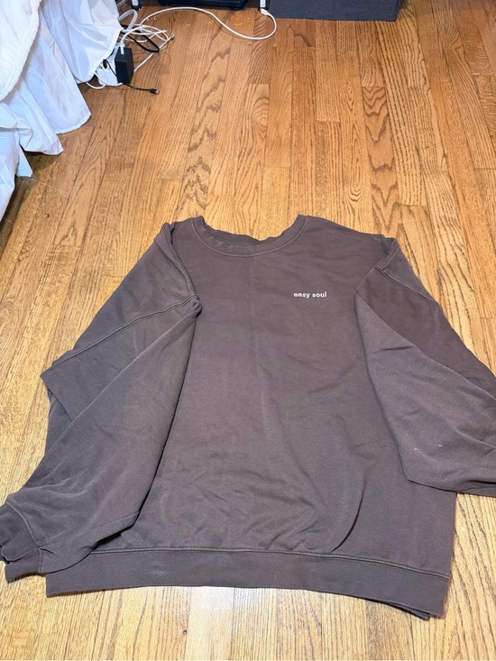 Sweaters - Men's Brown Crewneck Sweatshirt